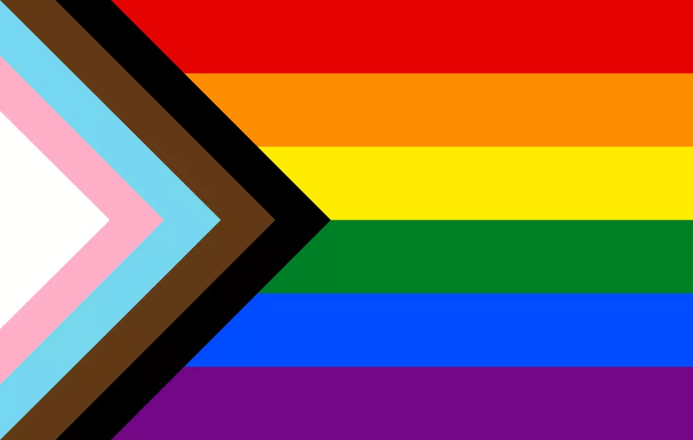 Progress Pride flag — an inclusive, LGBTIQ+ affirming service